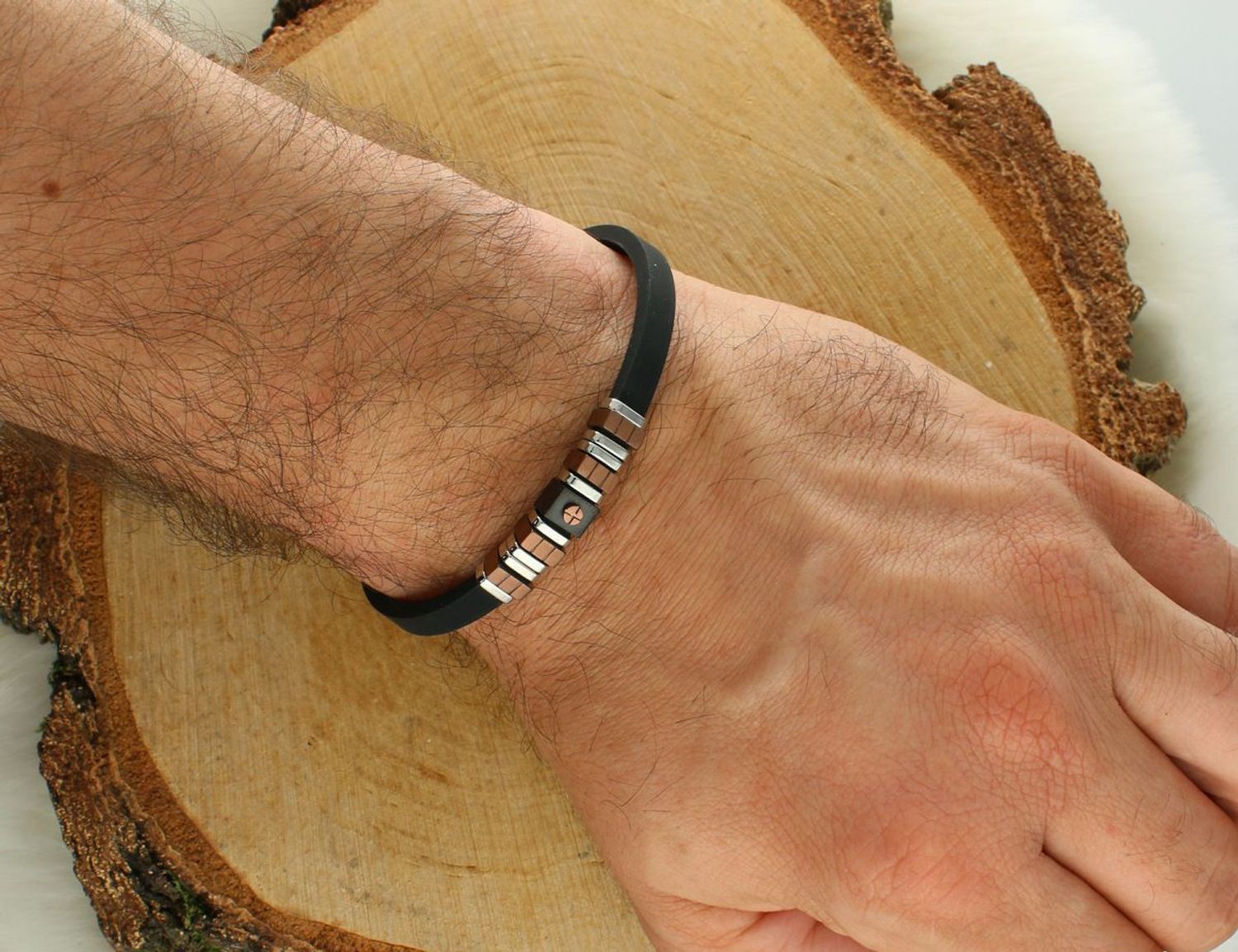 Bransoletka męska CITY Elegance Edition Śrubka czekoladowa 028808 028.jpg